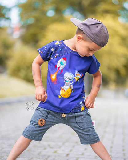 Bio-Jersey Charlie &quot;Little Explorer&quot; Verlauf blau 