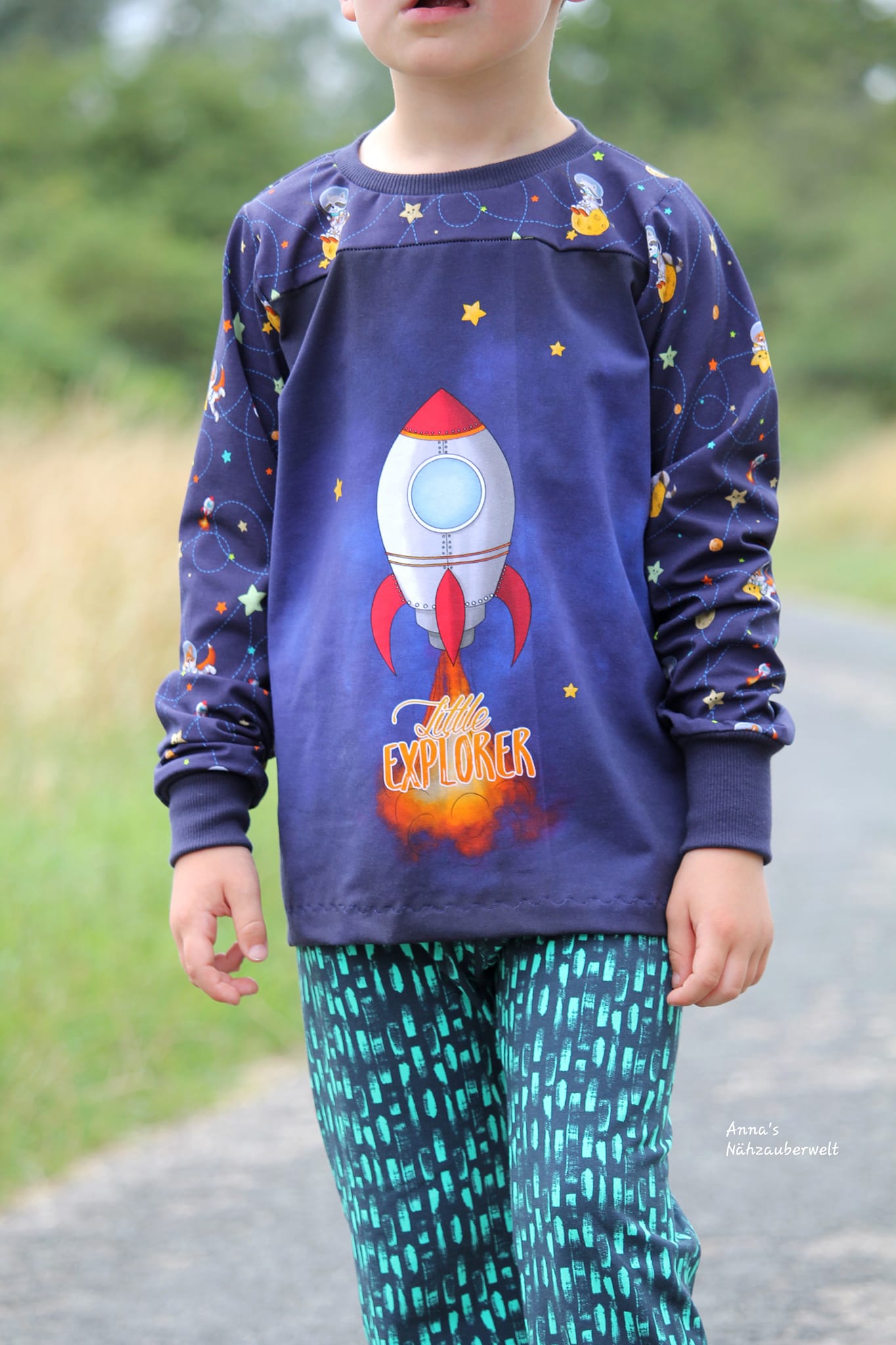 Bio-Jersey Charlie &quot;Little Explorer&quot; nachtblau 