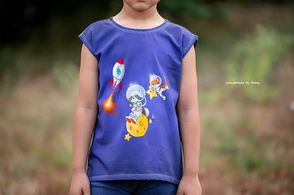 Bio-Jersey Charlie &quot;Little Explorer&quot; Verlauf blau 