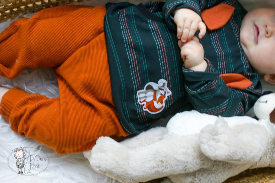 0,5m Bio-Jersey Charlie &quot;Big Hug&quot; Stripes dunkelgrau 