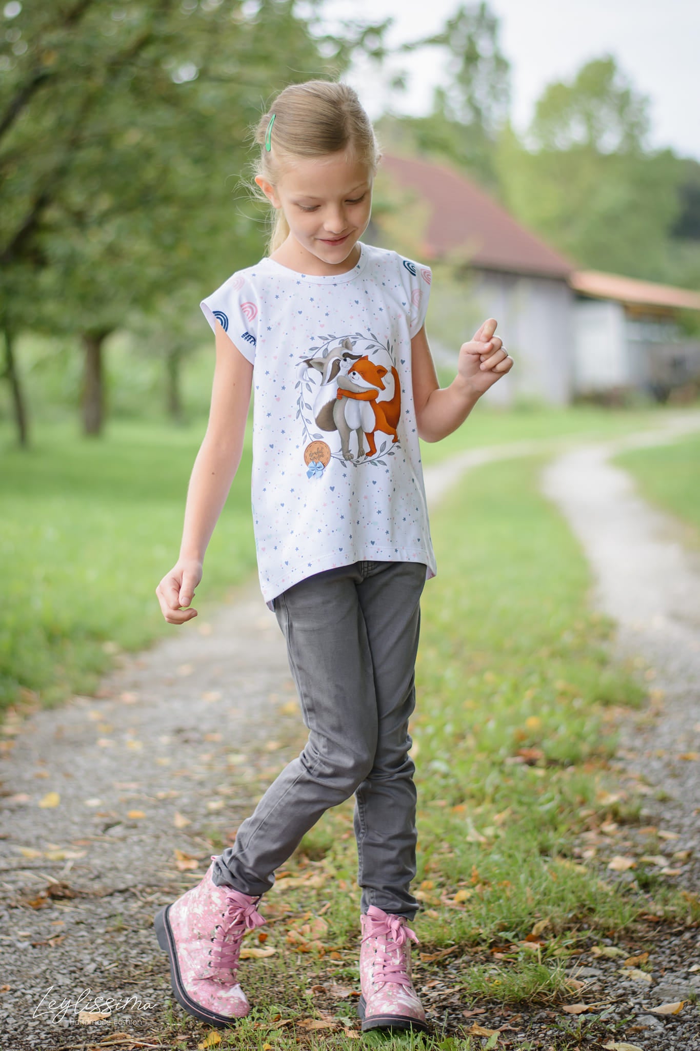 Bio-Jersey Charlie &quot;Big Hug&quot; weiß-pastell 