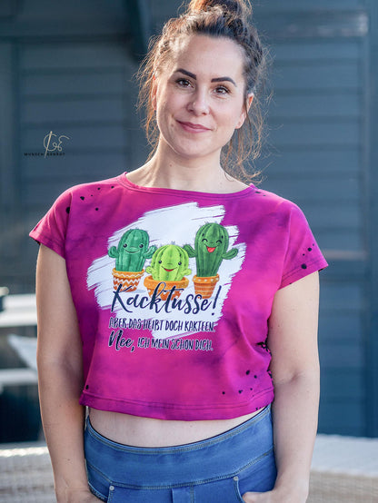 Bio-Jersey Kakteen &quot;Kacktusse&quot; hotpink 