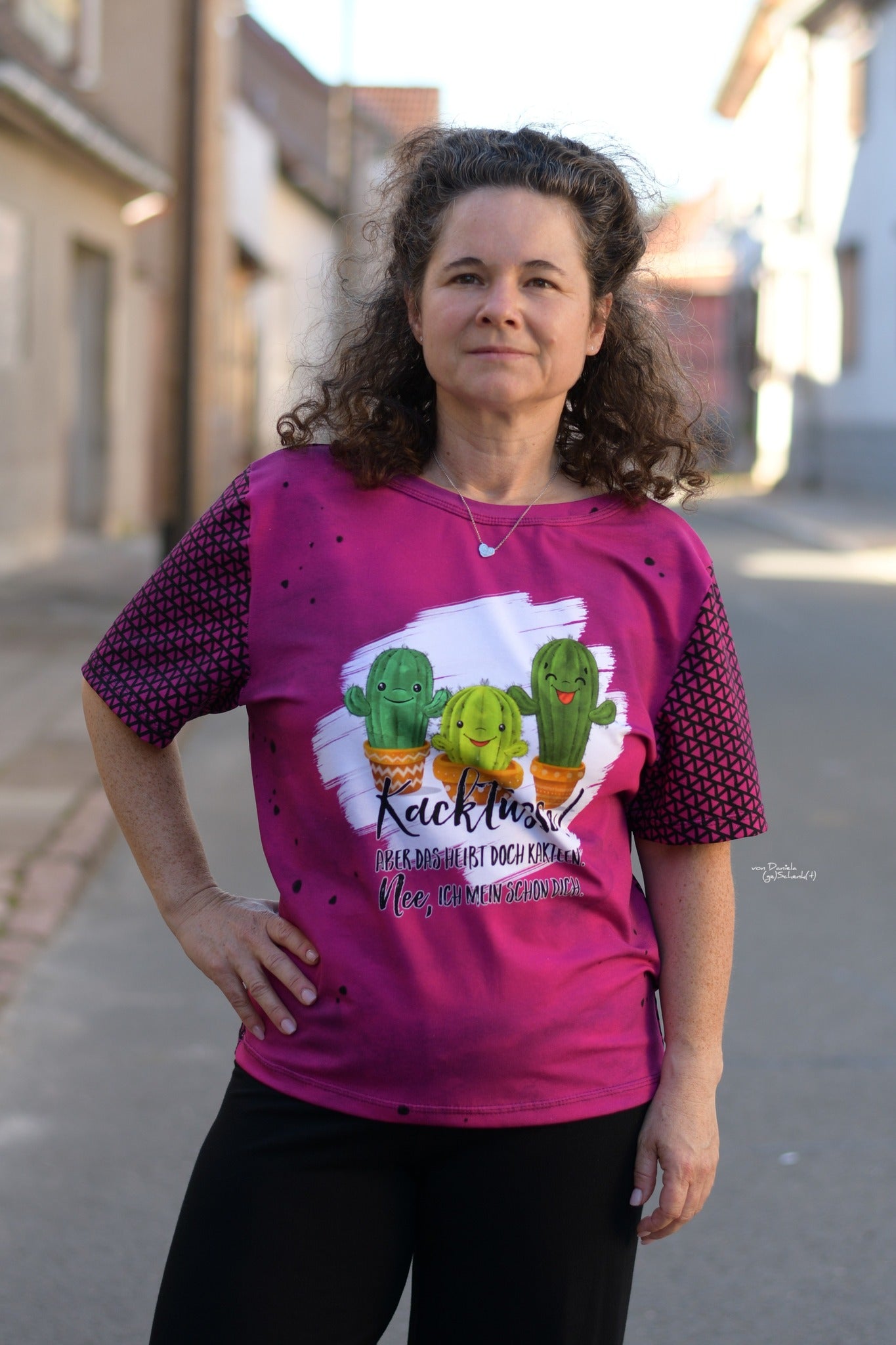 Bio-Jersey Kakteen &quot;Kacktusse&quot; hotpink 