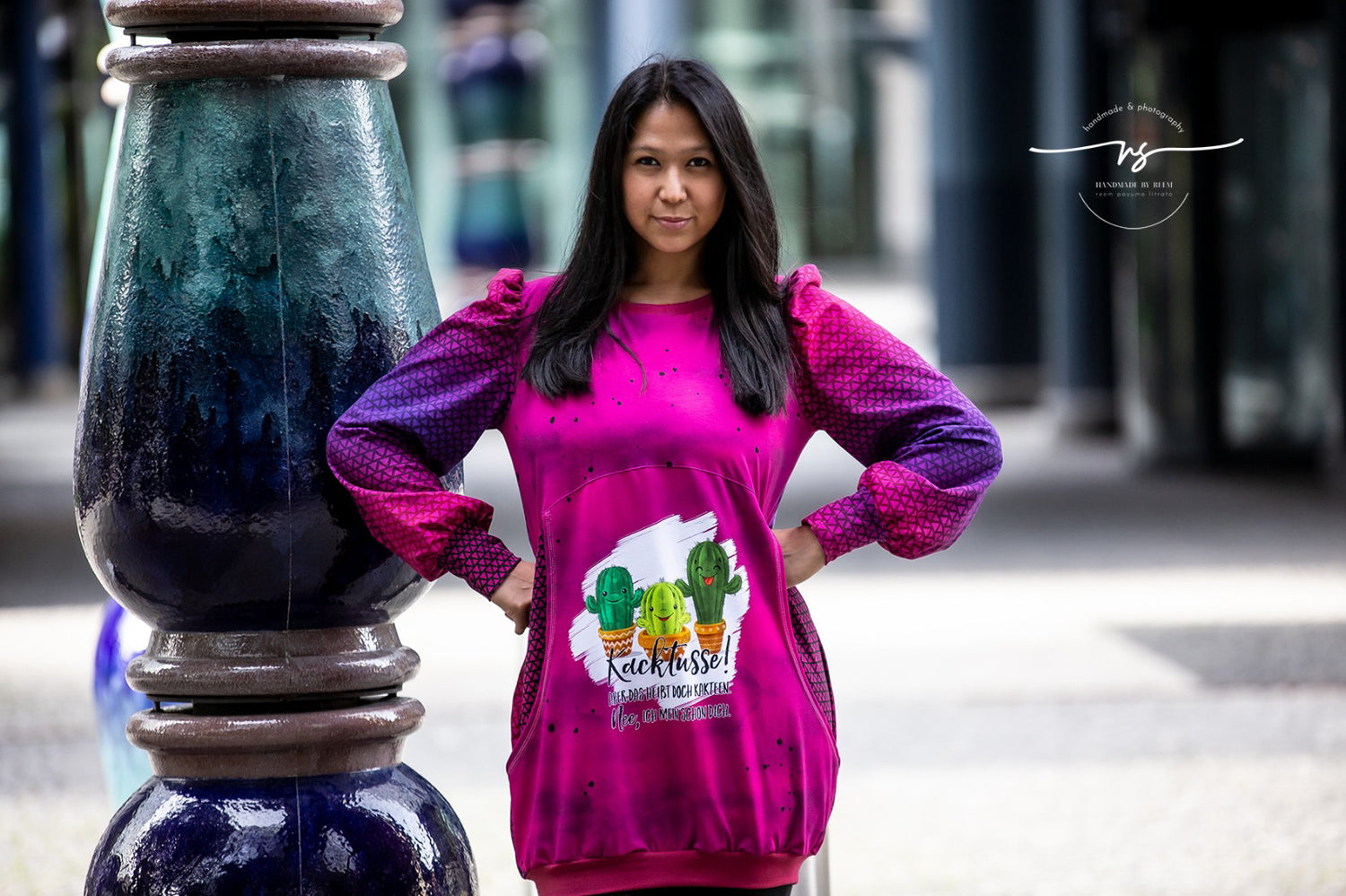 Bio-Jersey Kakteen &quot;Kacktusse&quot; hotpink 