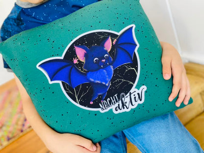 Bio-Jersey Fledermaus nachtaktiv dunkelsmaragd 