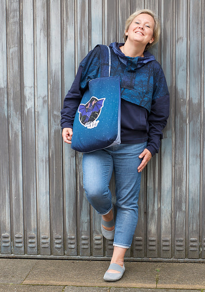 Bio-Jersey Fledermaus nachtaktiv Verlauf dunkelblau 