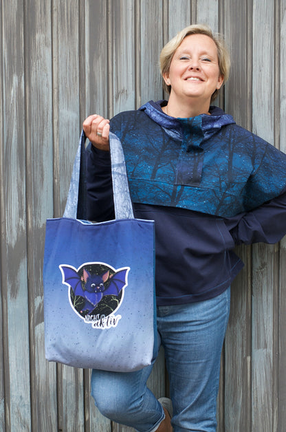 Bio-Jersey Fledermaus nachtaktiv Verlauf blau 