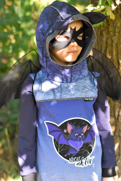 Bio-Jersey Fledermaus nachtaktiv Verlauf blau 