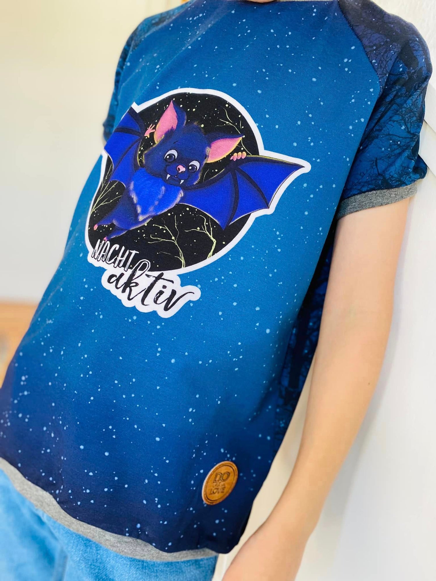 Bio-Jersey Fledermaus nachtaktiv Verlauf dunkelblau 