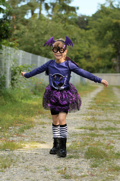 Bio-Jersey Fledermaus nachtaktiv lila 