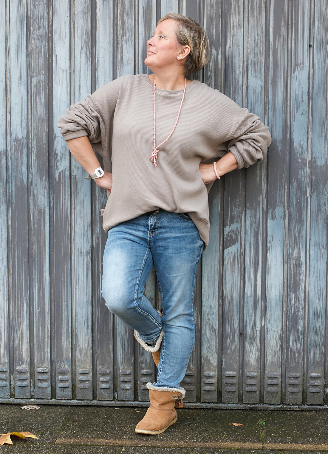 0,5m Strickliebe Ökotex taupe