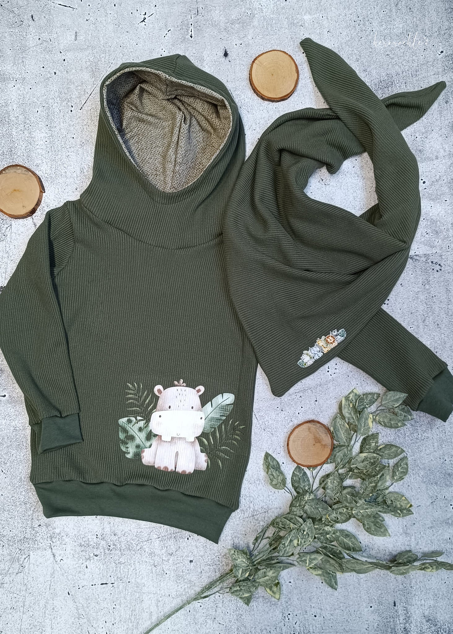 0,5m Strickliebe Ökotex army