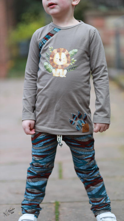 Fuchsfamilie Nilpferd, Löwe &amp; Co Bügelbilder-Bogen