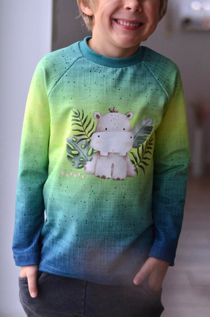 Fuchsfamilie Nilpferd, Löwe &amp; Co Bügelbilder-Bogen