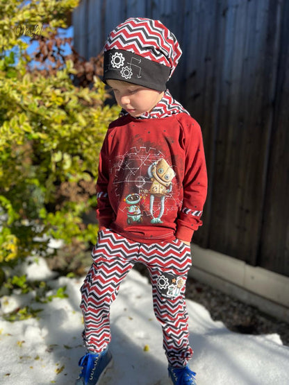 0,5m Bio-Jersey &quot;BEEP beep&quot; Chevron rot 