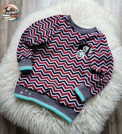 0,5m Bio-Jersey &quot;BEEP beep&quot; Chevron rot 