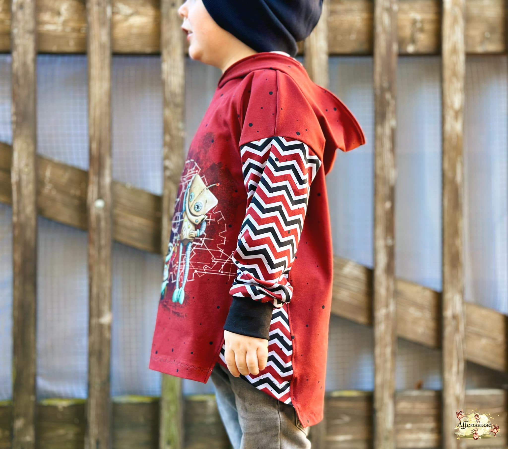 0,5m Bio-Jersey &quot;BEEP beep&quot; Chevron rot 