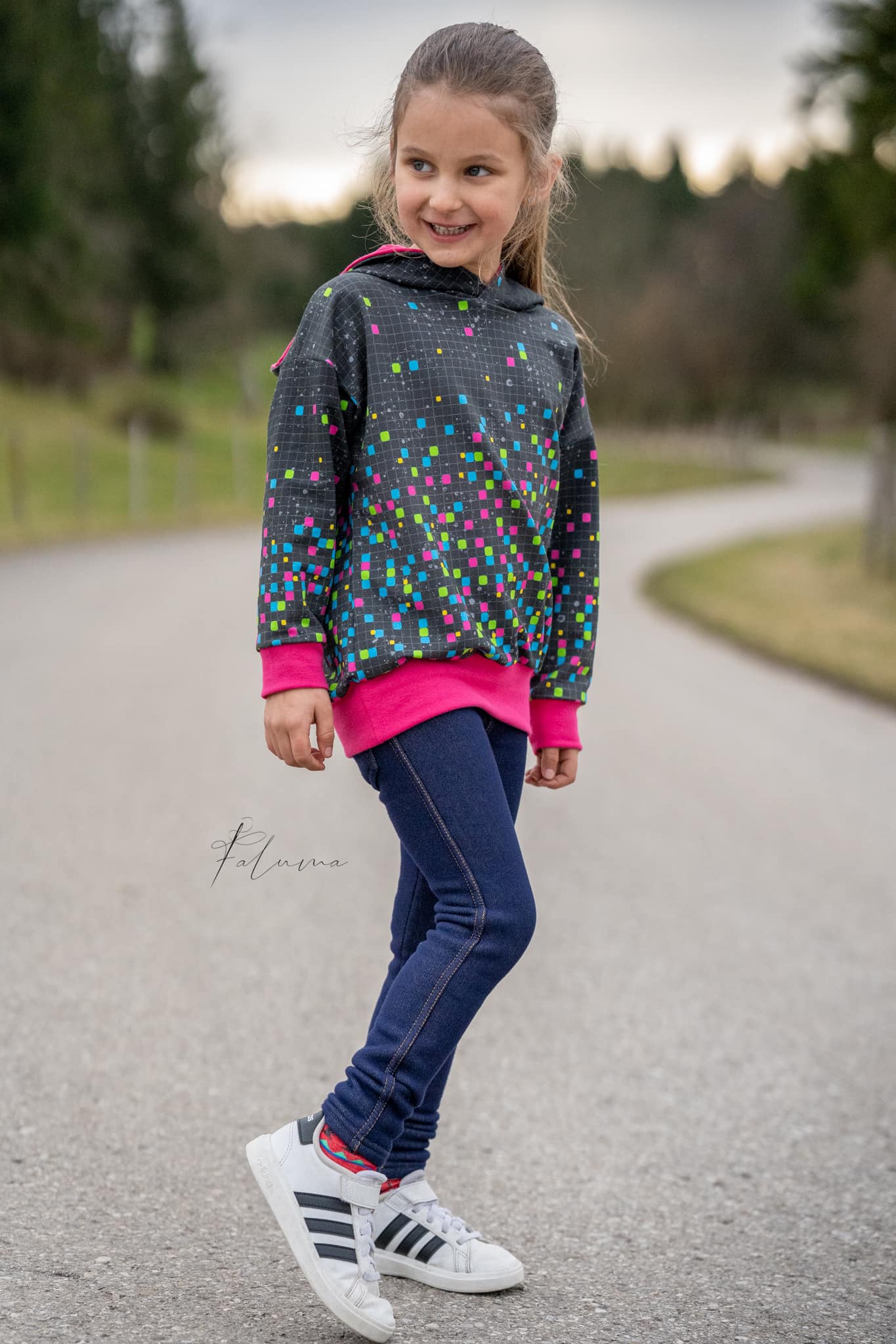 0,5m Bio-Sommersweat Game on Kombi neonbunt