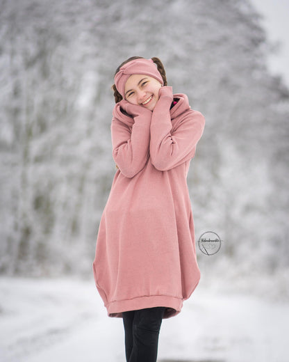 0,5m Waffelstrick rosé 1434