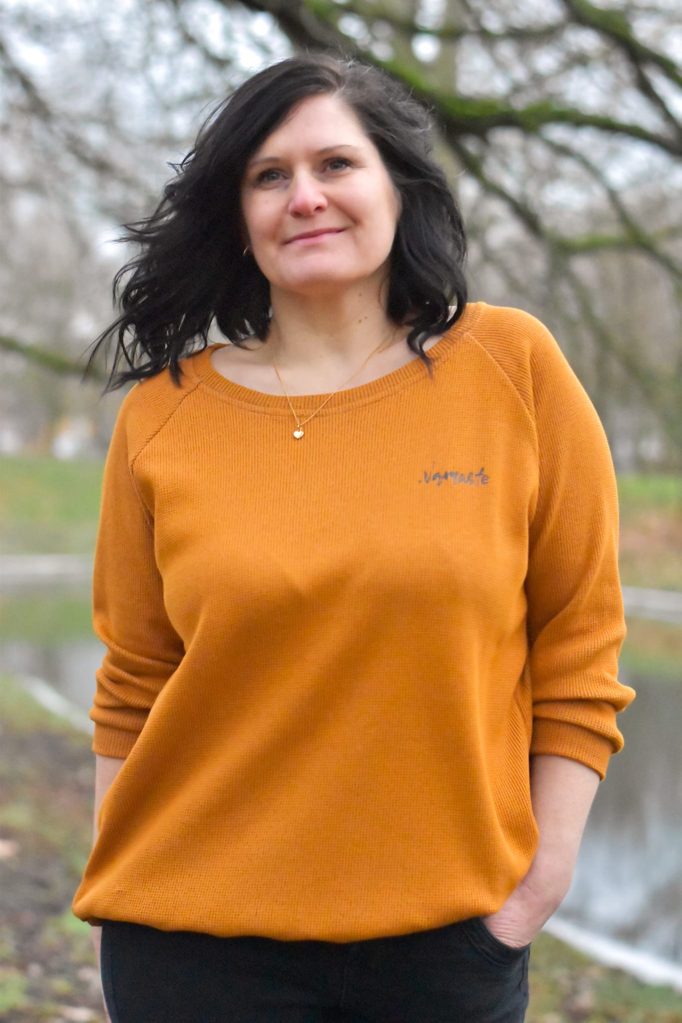 0,5m Waffelstrick senf 1313