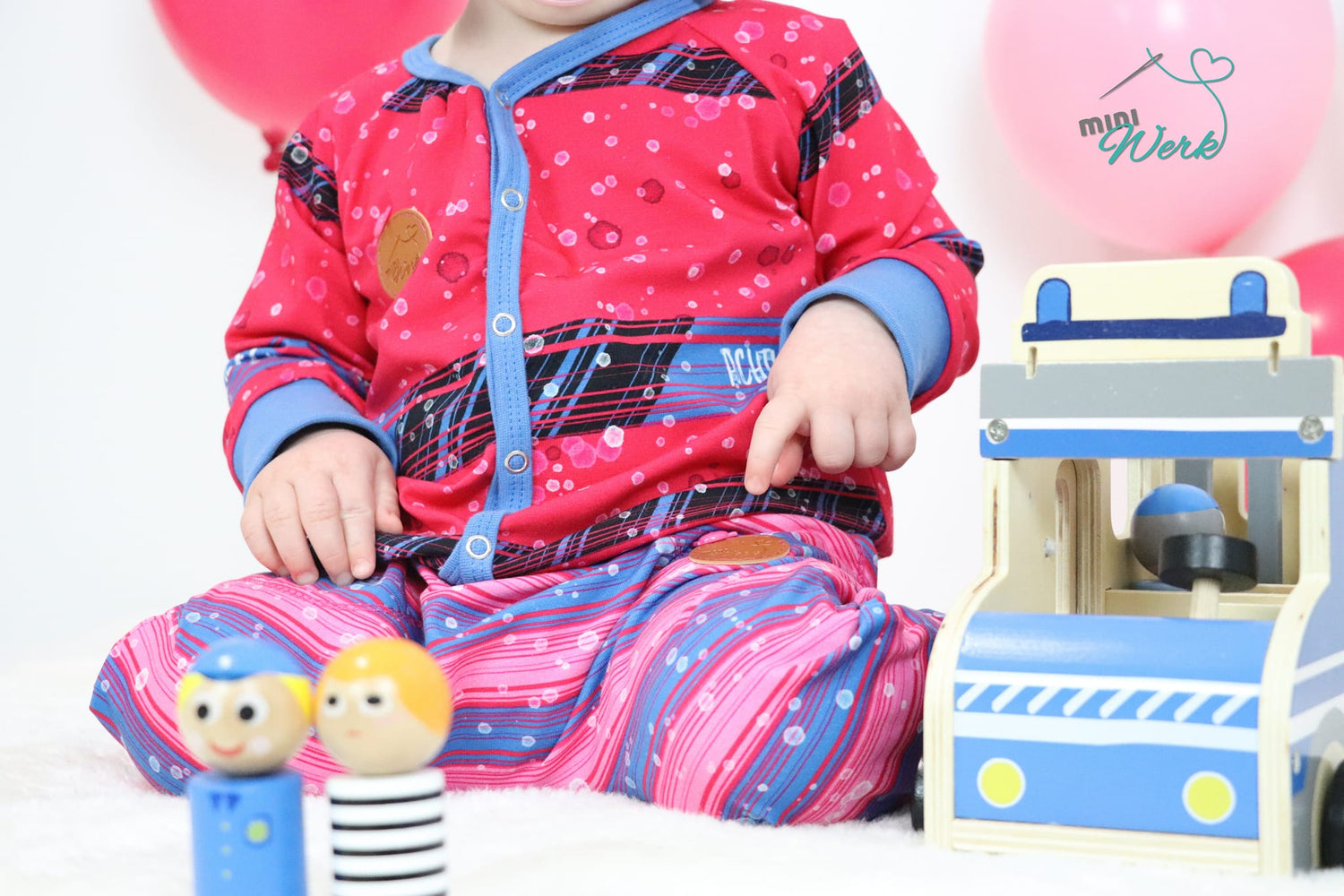 0,5m Bio-Jersey Charlie &quot;Polizei&quot; Kombi pink 