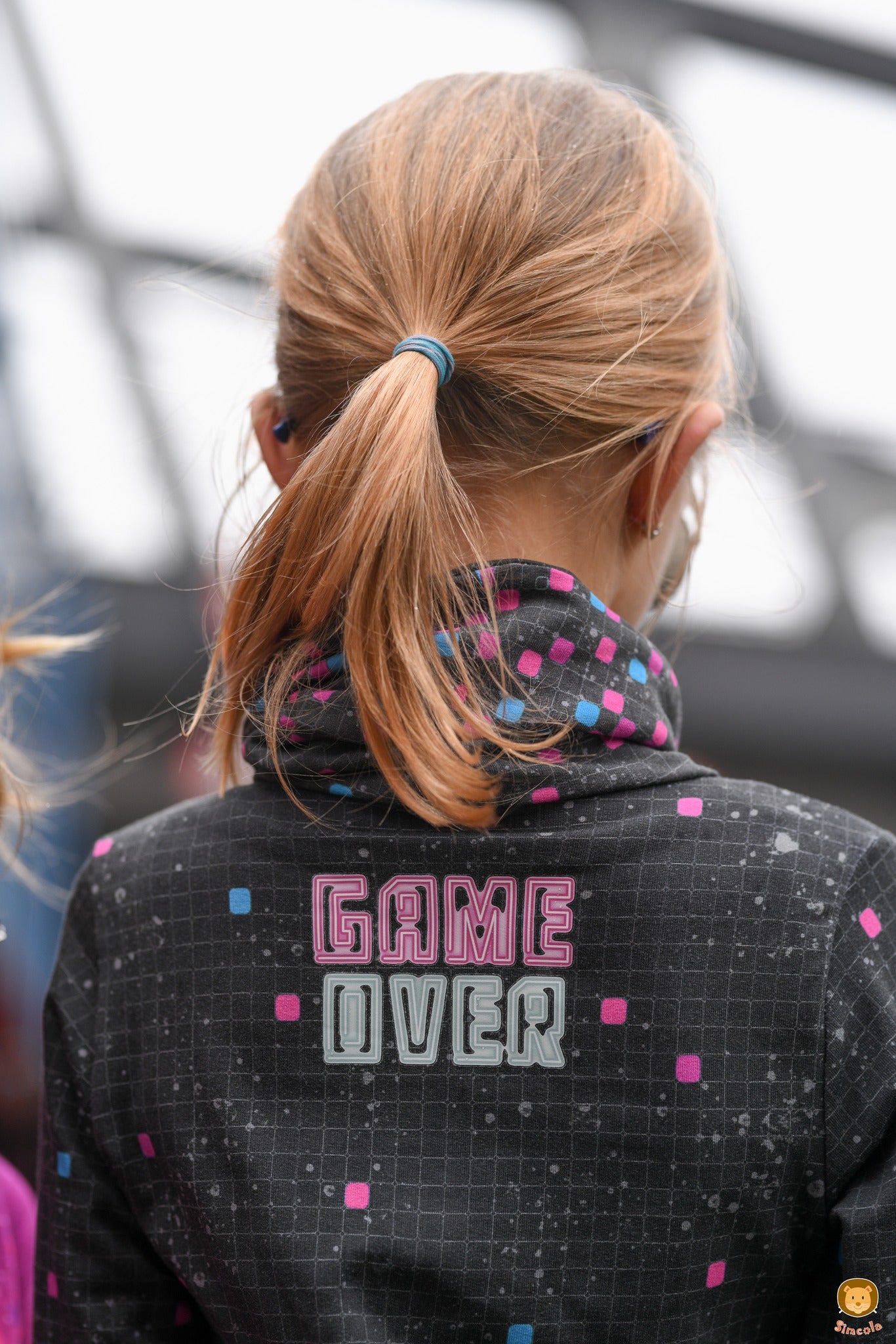 0,5m Bio-Sommersweat Game on Kombi neonpink-blau