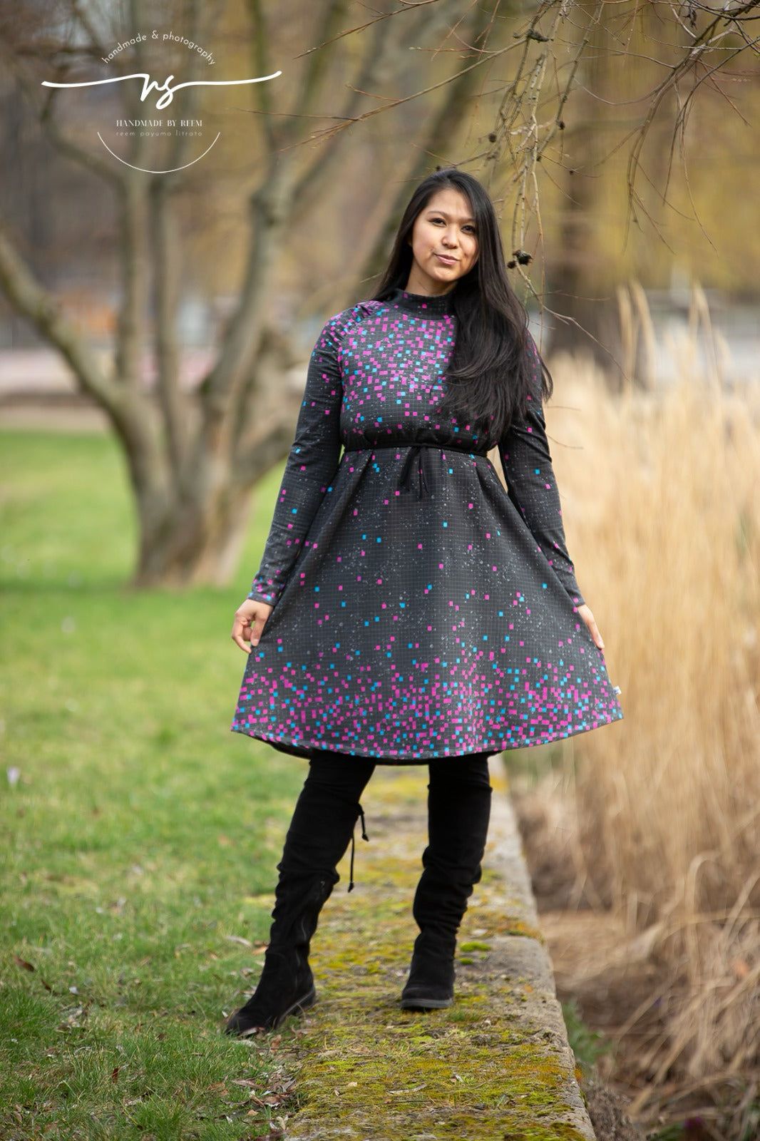 0,5m Bio-Sommersweat Game on Kombi neonpink-blau