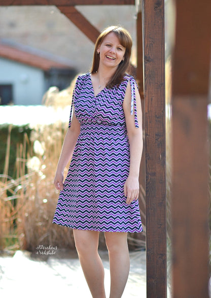 0,5m Bio-Jersey &quot;BEEP beep&quot; Chevron pink 