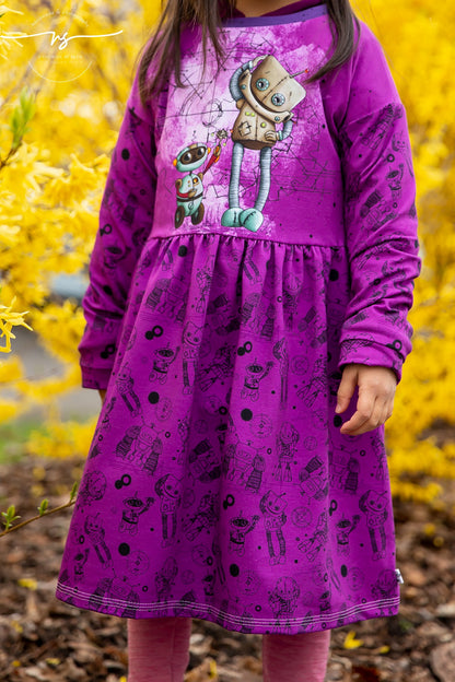 0,5m Bio-Jersey &quot;BEEP beep&quot; Allover pink 