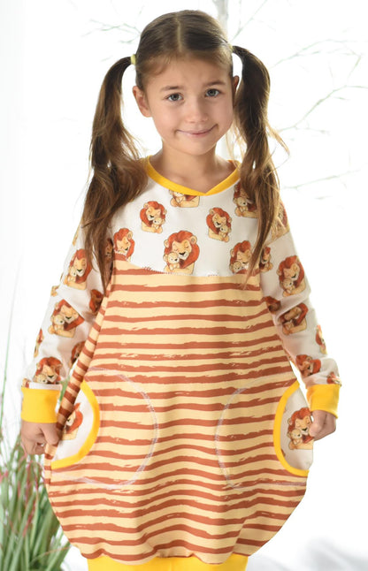 0,5m Bio-Sommersweat Löwenmama AOP