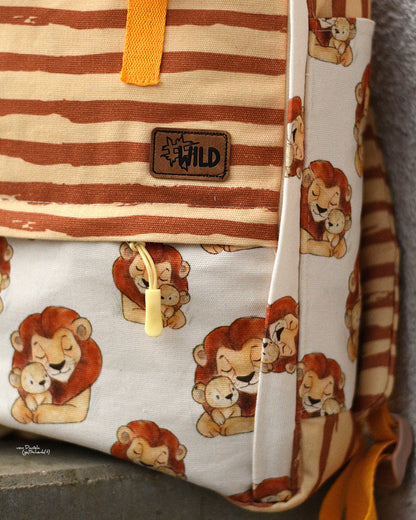 0,5m Bio-Canvas Löwenmama Kombistreifen