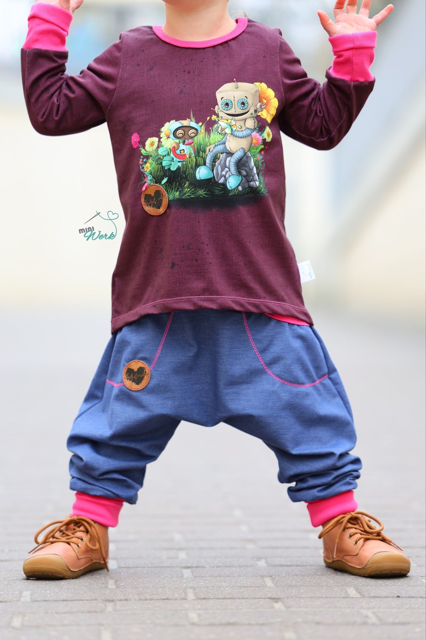 Bio-Jersey Spring Robo rot – Rapport ca. 65cm (+/- 5cm)