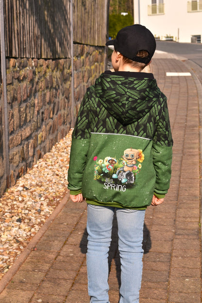 Bio-Jersey Spring Robo grün – Rapport ca. 65cm (+/- 5cm)