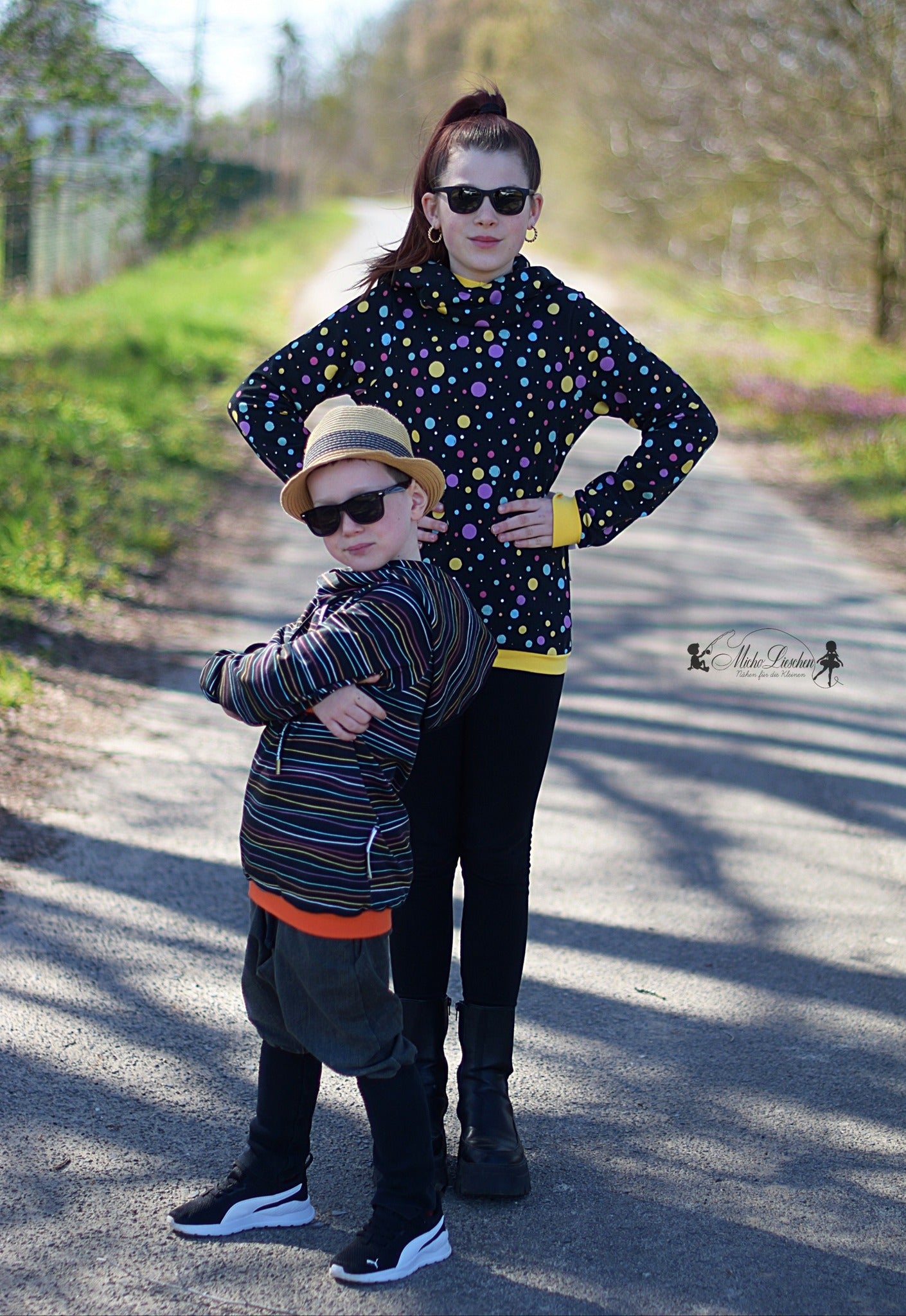 0,5m Bio-Sommersweat Unicorn Dreams Kombi Punkte dunkel