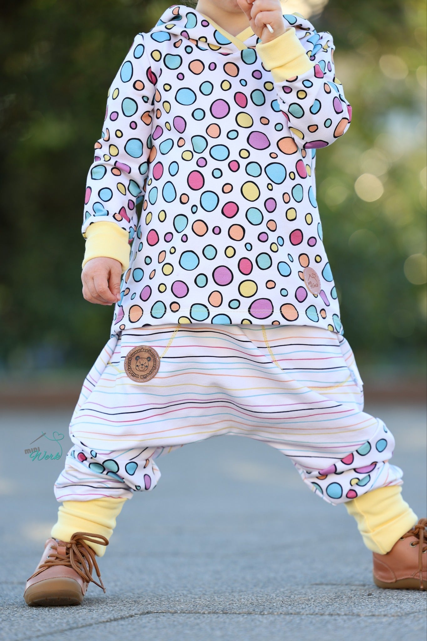 0,5m Bio-Sommersweat Unicorn Dreams Kombi Kreise hell