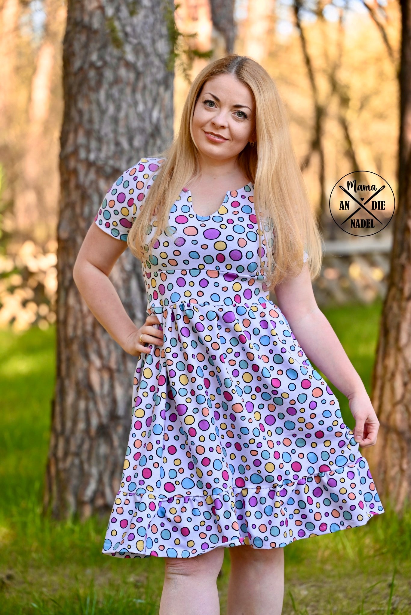 0,5m Bio-Sommersweat Unicorn Dreams Kombi Kreise hell