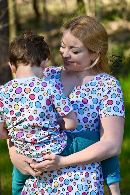 0,5m Bio-Sommersweat Unicorn Dreams Kombi Kreise hell