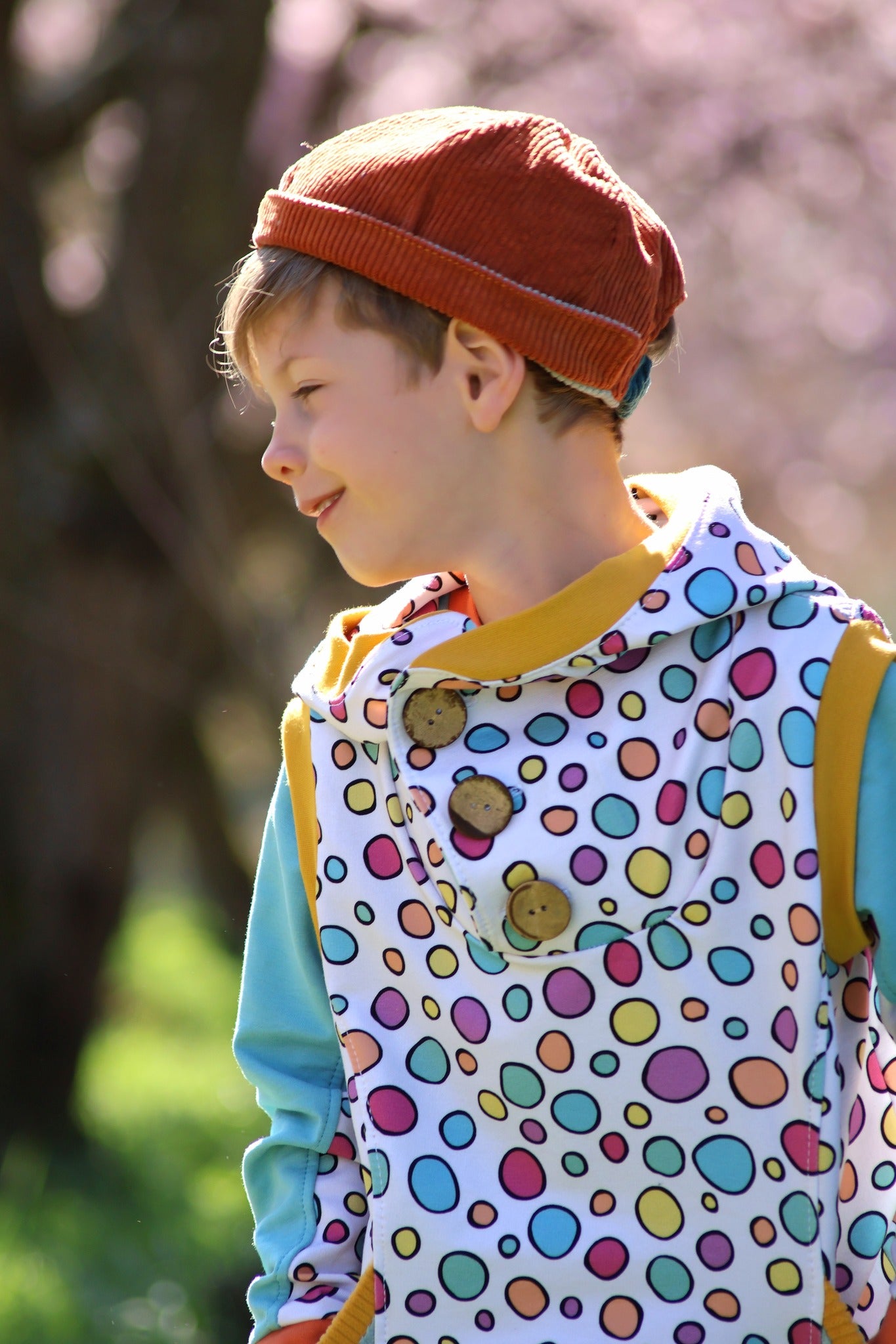 0,5m Bio-Sommersweat Unicorn Dreams Kombi Kreise hell