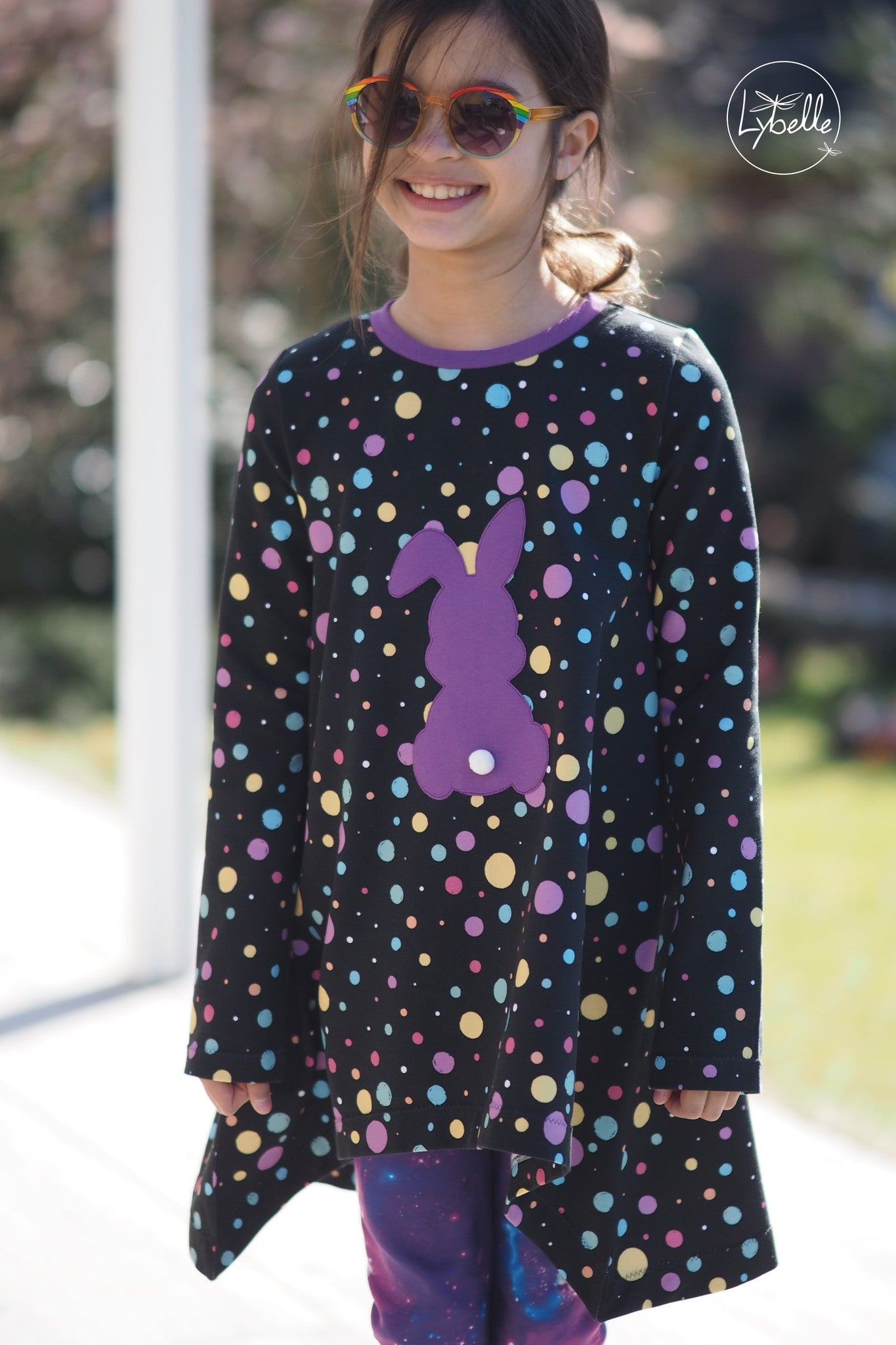 0,5m Bio-Sommersweat Unicorn Dreams Kombi Punkte dunkel