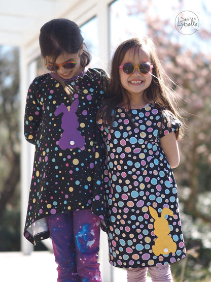 0,5m Bio-Sommersweat Unicorn Dreams Kombi Punkte dunkel