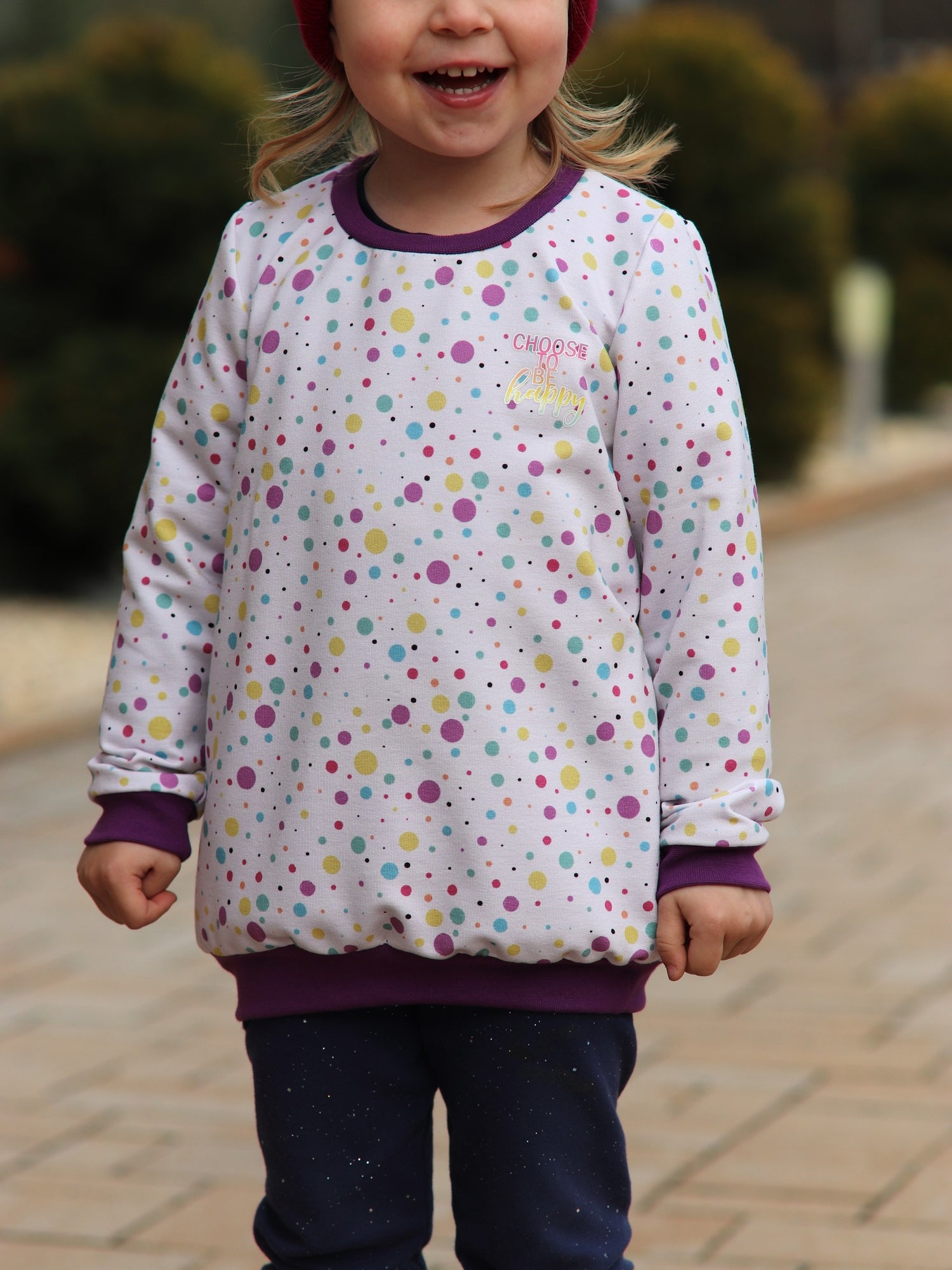 0,5m Bio-Sommersweat Unicorn Dreams Kombi Punkte hell