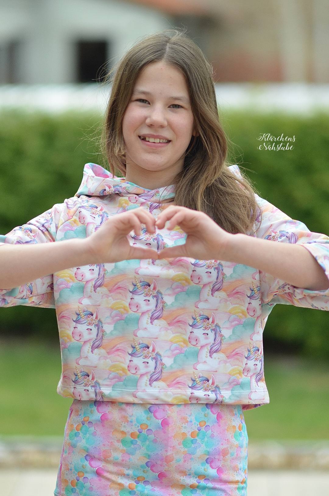 0,5m Bio-Sommersweat Unicorn Dreams AOP