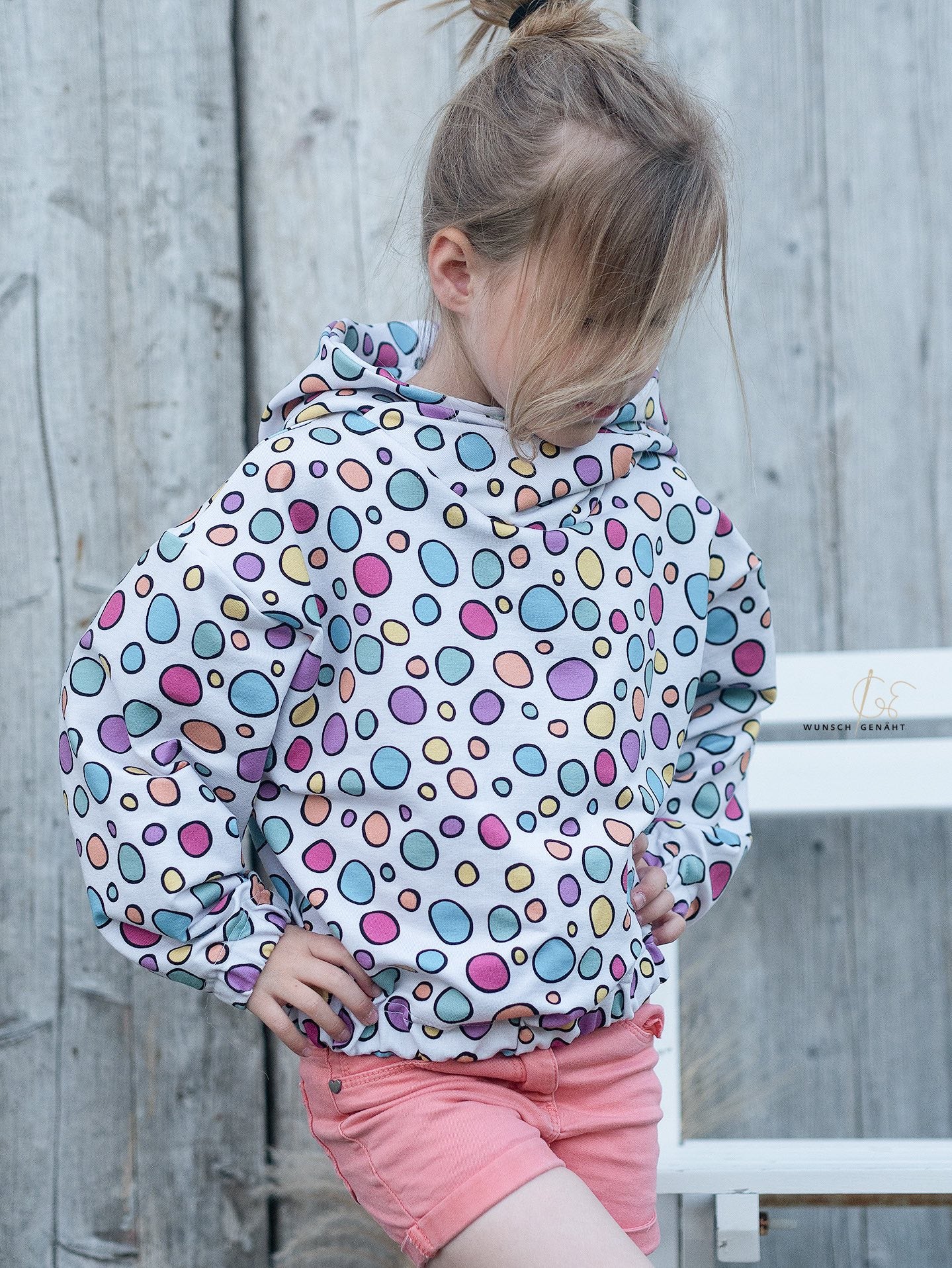 0,5m Bio-Sommersweat Unicorn Dreams Kombi Kreise hell