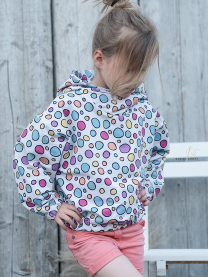 0,5m Bio-Sommersweat Unicorn Dreams Kombi Kreise hell