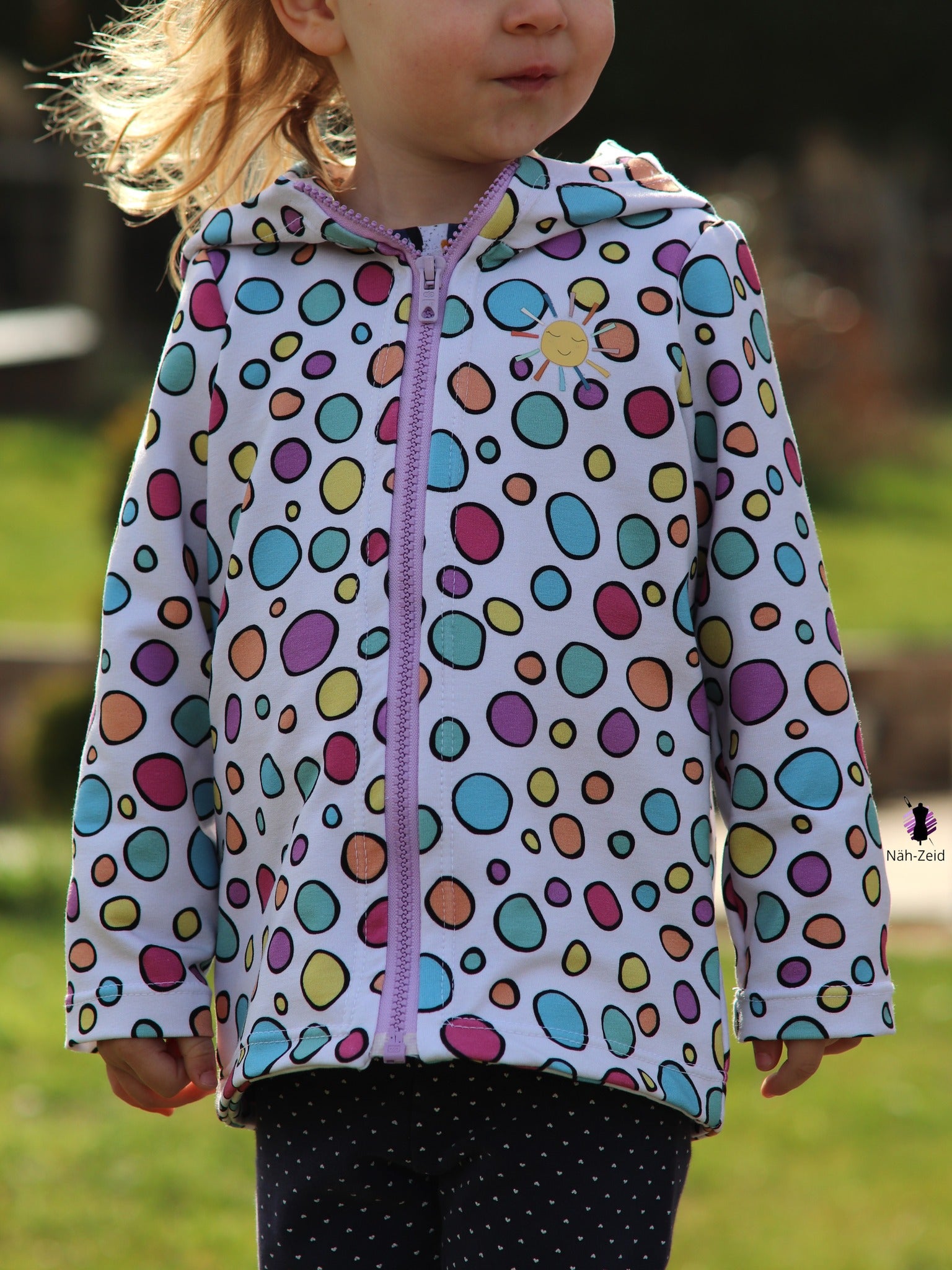 0,5m Bio-Sommersweat Unicorn Dreams Kombi Kreise hell