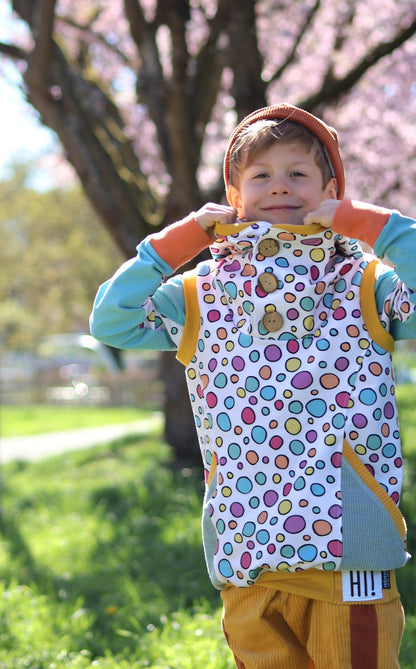 0,5m Bio-Sommersweat Unicorn Dreams Kombi Kreise hell