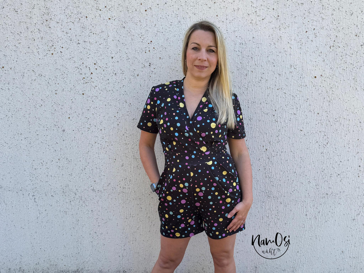 0,5m Bio-Sommersweat Unicorn Dreams Kombi Punkte dunkel