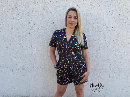 0,5m Bio-Sommersweat Unicorn Dreams Kombi Punkte dunkel