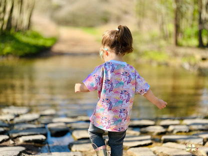 0,5m Bio-Sommersweat Unicorn Dreams AOP