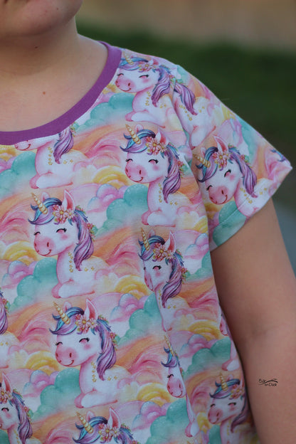 0,5m Bio-Sommersweat Unicorn Dreams AOP